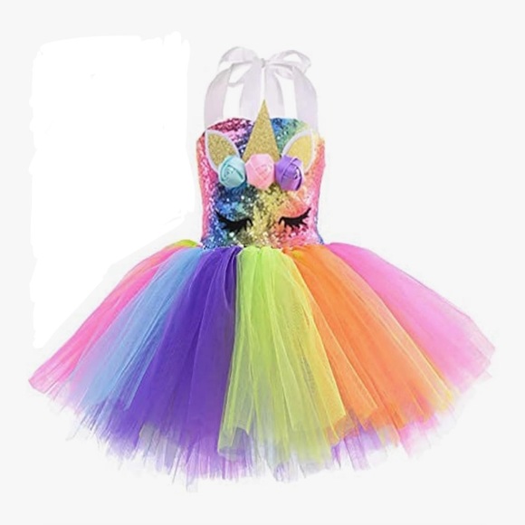 Unicorn LED Light-Up Dress Size 7/8 - Picture 7 of 8